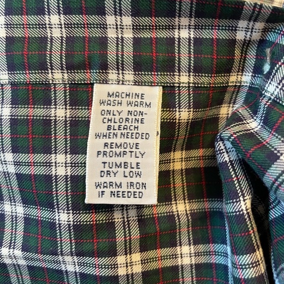 Ralph Lauren 120s 2-Ply Long Sleeve Button Down Christmas Plaid Shirt Size L - Picture 5 of 7